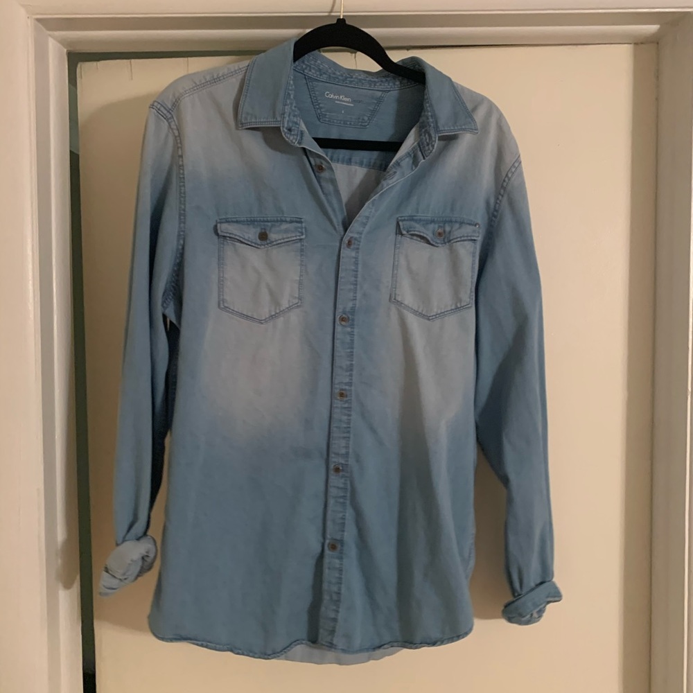 Calvin Klein Denim Button-Down